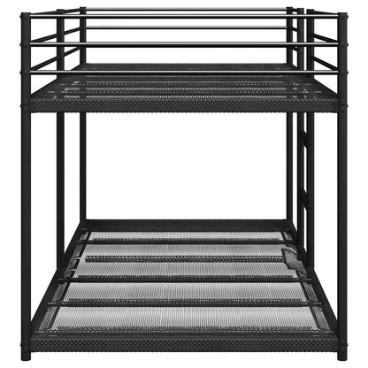 Våningssäng utan madrass svart 107x203 cm stål