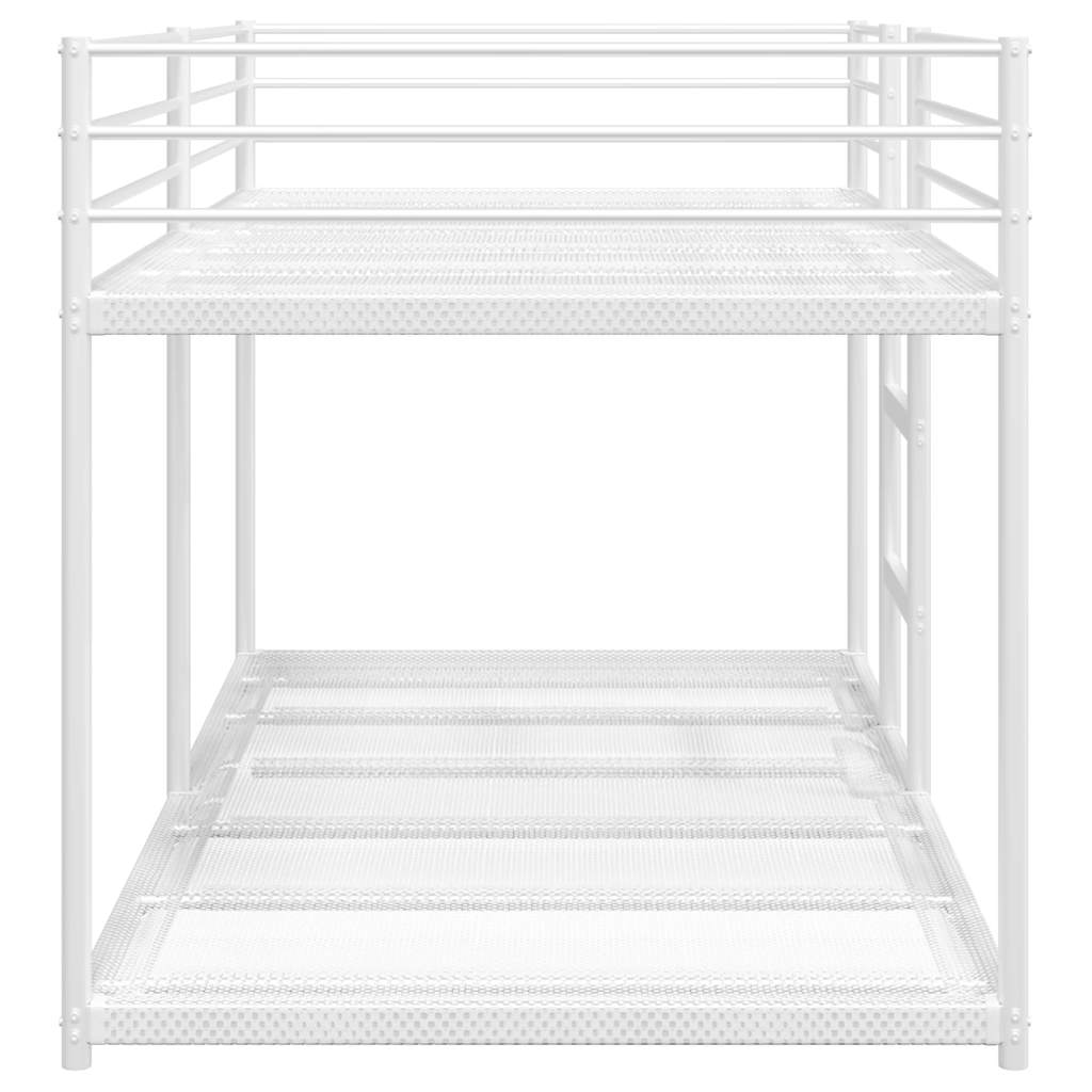 Våningssäng utan madrass vit 75x190 cm stål