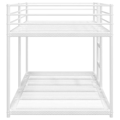 Våningssäng utan madrass vit 75x190 cm stål