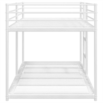 Våningssäng utan madrass vit 100x200 cm stål