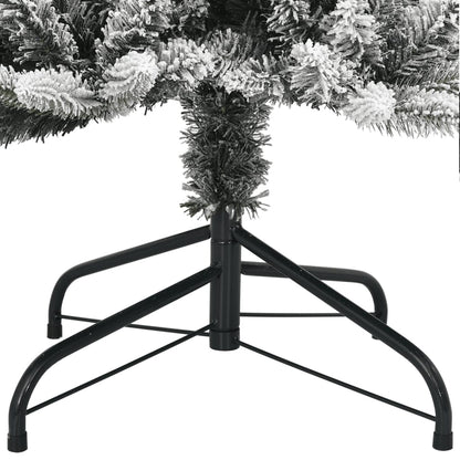 Plastgran med 150 LEDs och snö 120 cm