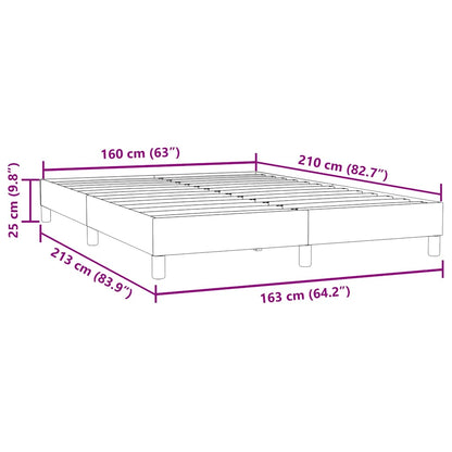 Ramsäng utan madrass svart 160x210 cm sammet