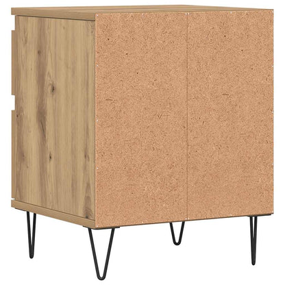 Sängbord 2 st artisan ek 40x35x50 cm konstruerat trä