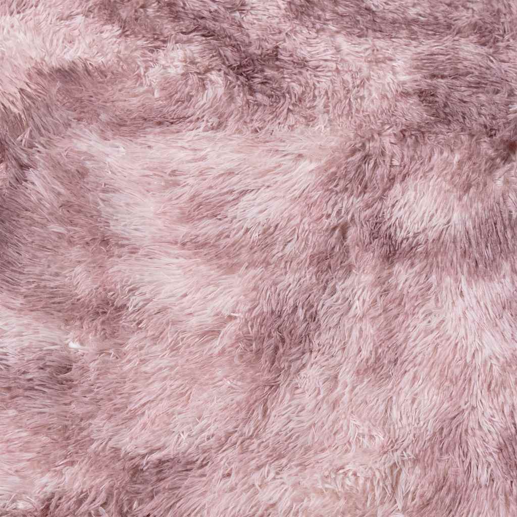 Ryamatta med lång lugg NAVARRA dammig rosa 200x200 cm polyester