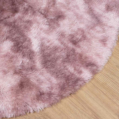 Ryamatta med lång lugg NAVARRA dammig rosa 200x200 cm polyester