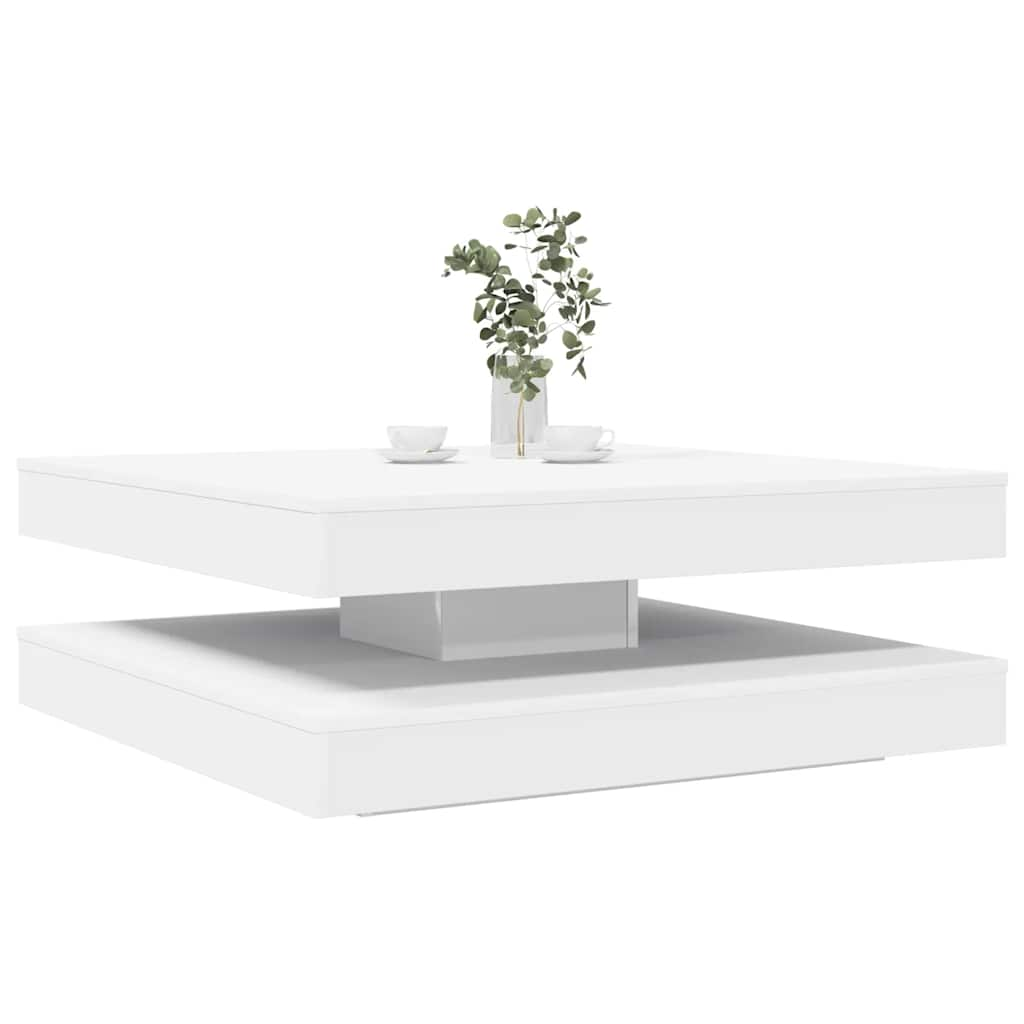 Soffbord 360 grader vridbart vit 90x90x34,5 cm