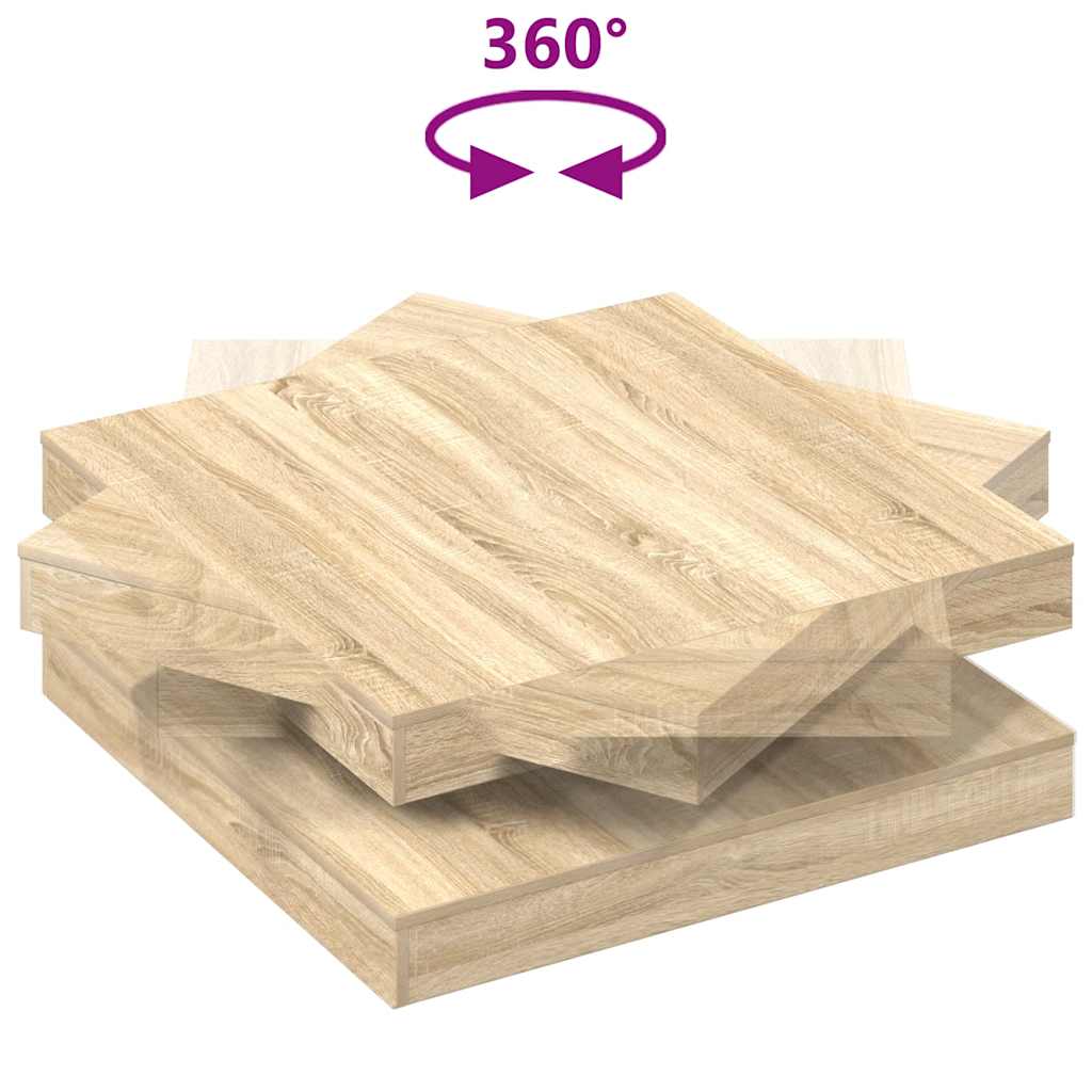 Soffbord 360 grader vridbart sonoma-ek 90x90x34,5 cm