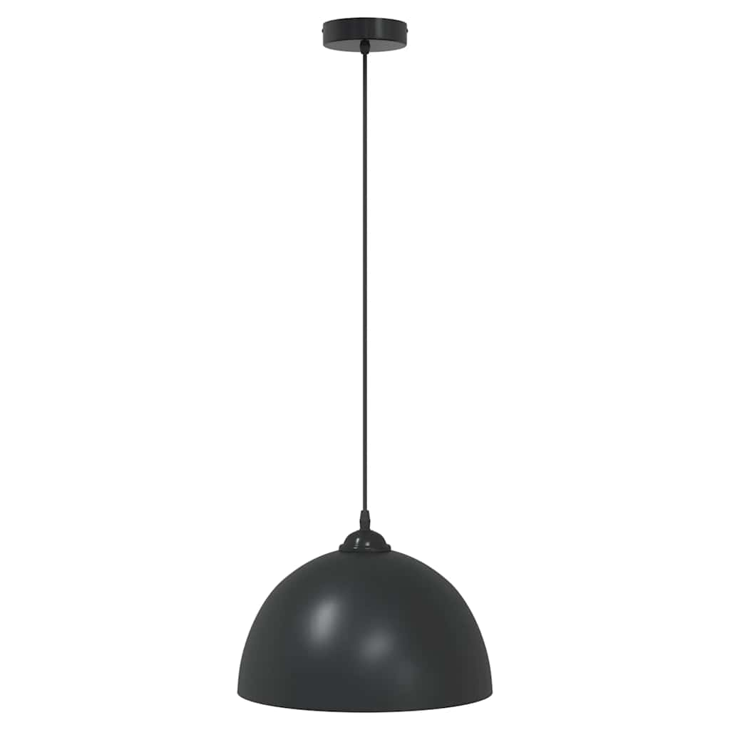 Pendellampa 2 st höjdjusterbar E27 svart Ø 30 cm metall