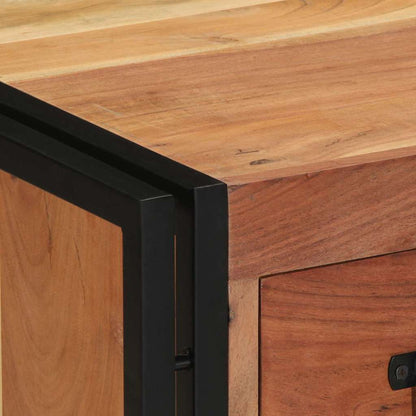 Nattduksbord med låda Brun 40 x 40 x 59 cm Massivt Akaciaträ