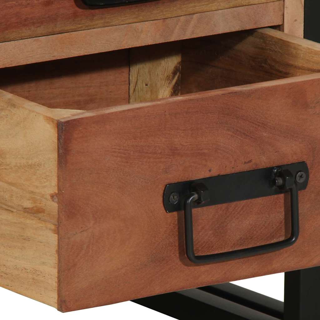Nattduksbord med låda Brun 40 x 40 x 59 cm Massivt Akaciaträ