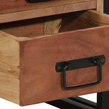 Nattduksbord med låda Brun 40 x 40 x 59 cm Massivt Akaciaträ