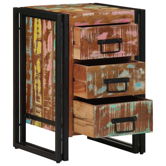 Nattduksbord med låda 40 x 40 x 59 cm Solid återvunnen trä