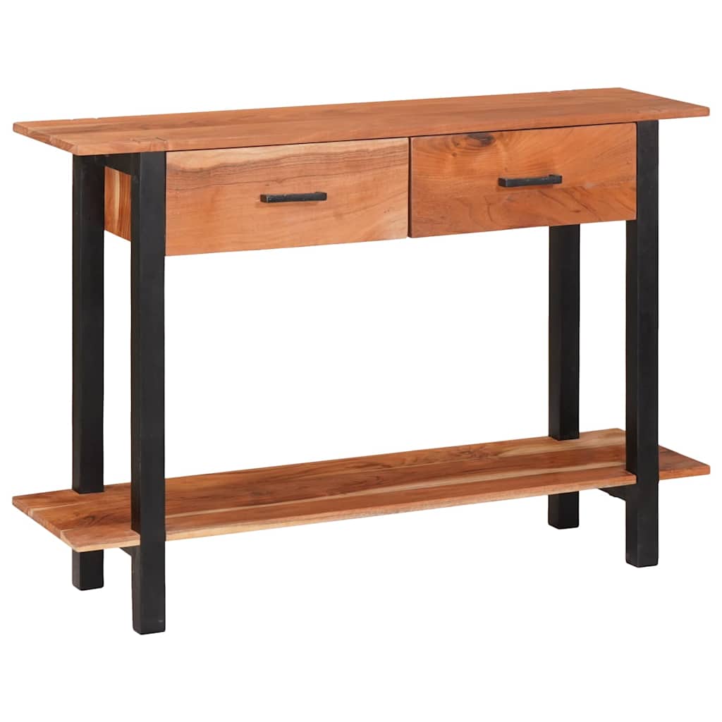 Konsolbord med låda med hylla Brun och svart 110 x 30 x 75 cm