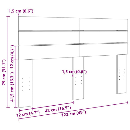 Sänggavel 120 cm massivt trä ek