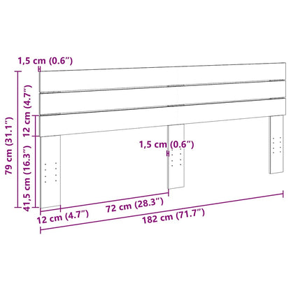 Sänggavel 180 cm massivt trä ek