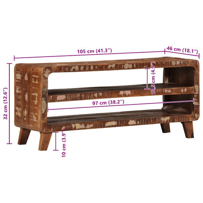 TV-bänk 105x46x32 cm massivt trä återvunnet