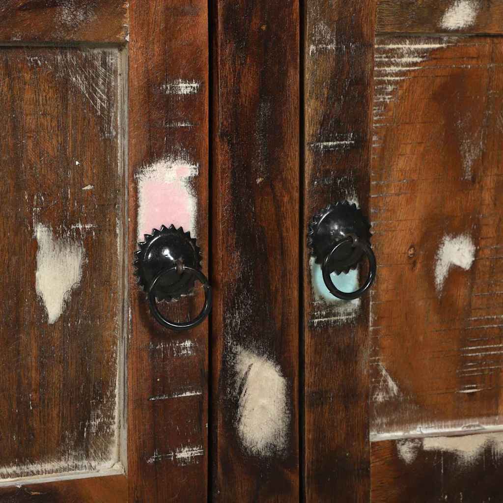 Kaffeebord Flerfärgsdesign 80 x 54 x 45 cm Solid återvunnen trä