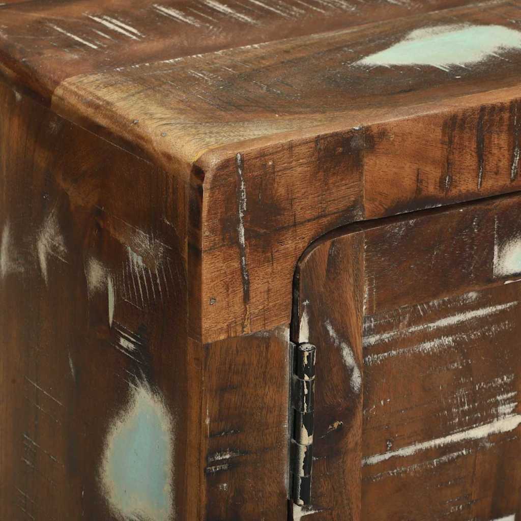 Kaffeebord Flerfärgsdesign 80 x 54 x 45 cm Solid återvunnen trä