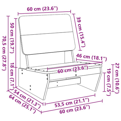 Trädgårdsstol vit 60x64x70,5 cm massiv furu