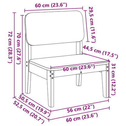 Trädgårdsstolar 2 st 60x52,5x72 cm massiv furu