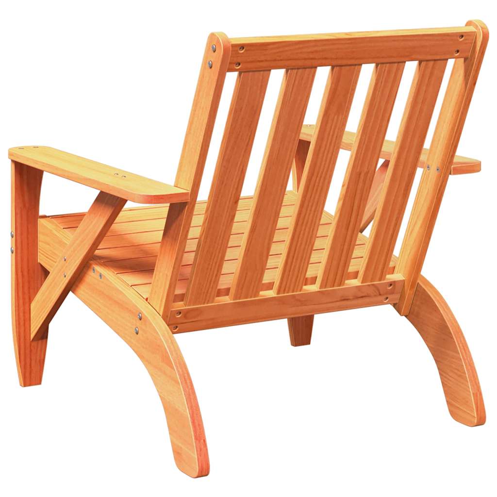 Adirondackstol vaxbrun 75x77x77 cm massiv furu