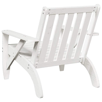 Adirondackstolar 2 st vit 75x77x77 cm massiv furu