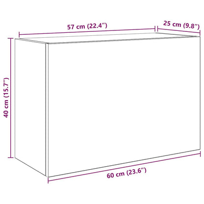 Väggskåp för badrum artisan ek 60x25x40 cm konstruerat trä