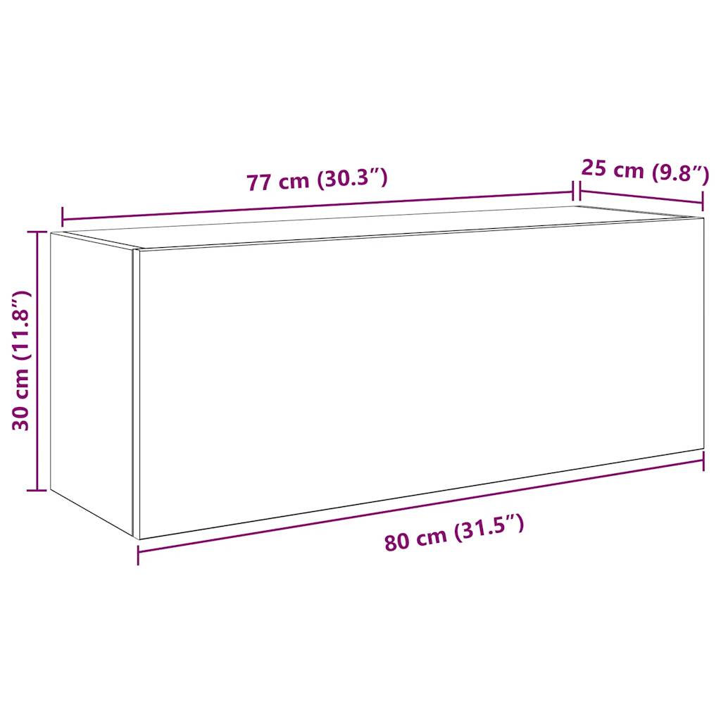 Väggskåp för badrum svart 80x25x30 cm konstruerat trä