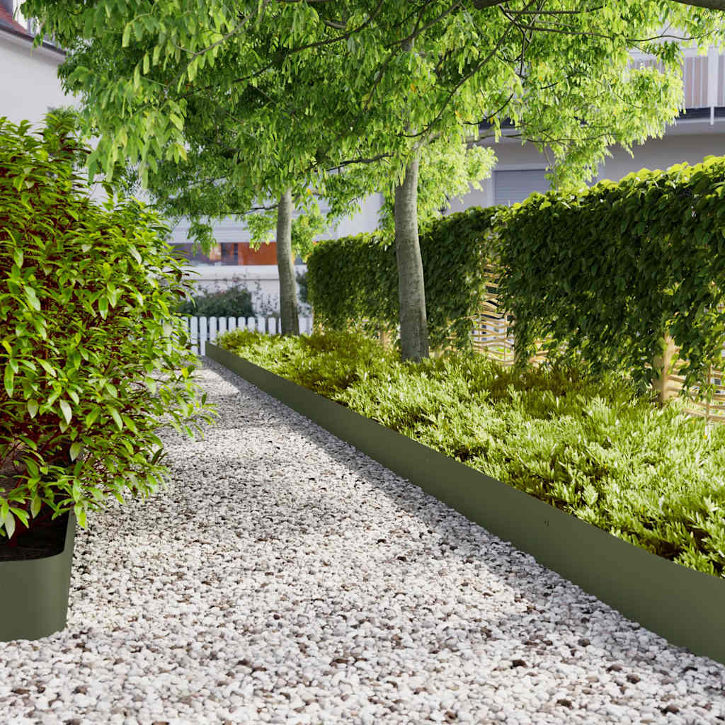 Rabattkanter 30 st olivgrön 20x103 cm kallvalsat stål