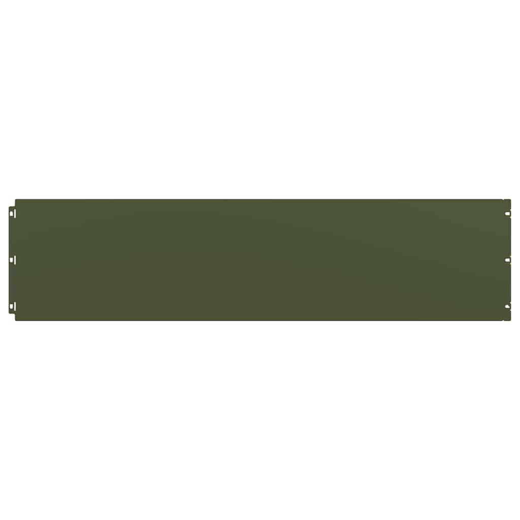 Rabattkanter 10 st olivgrön 25x103 cm kallvalsat stål