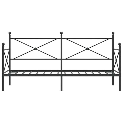 Dagbädd utan madrass svart 80x200 cm stål