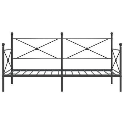 Dagbädd utan madrass svart 107x203 cm stål