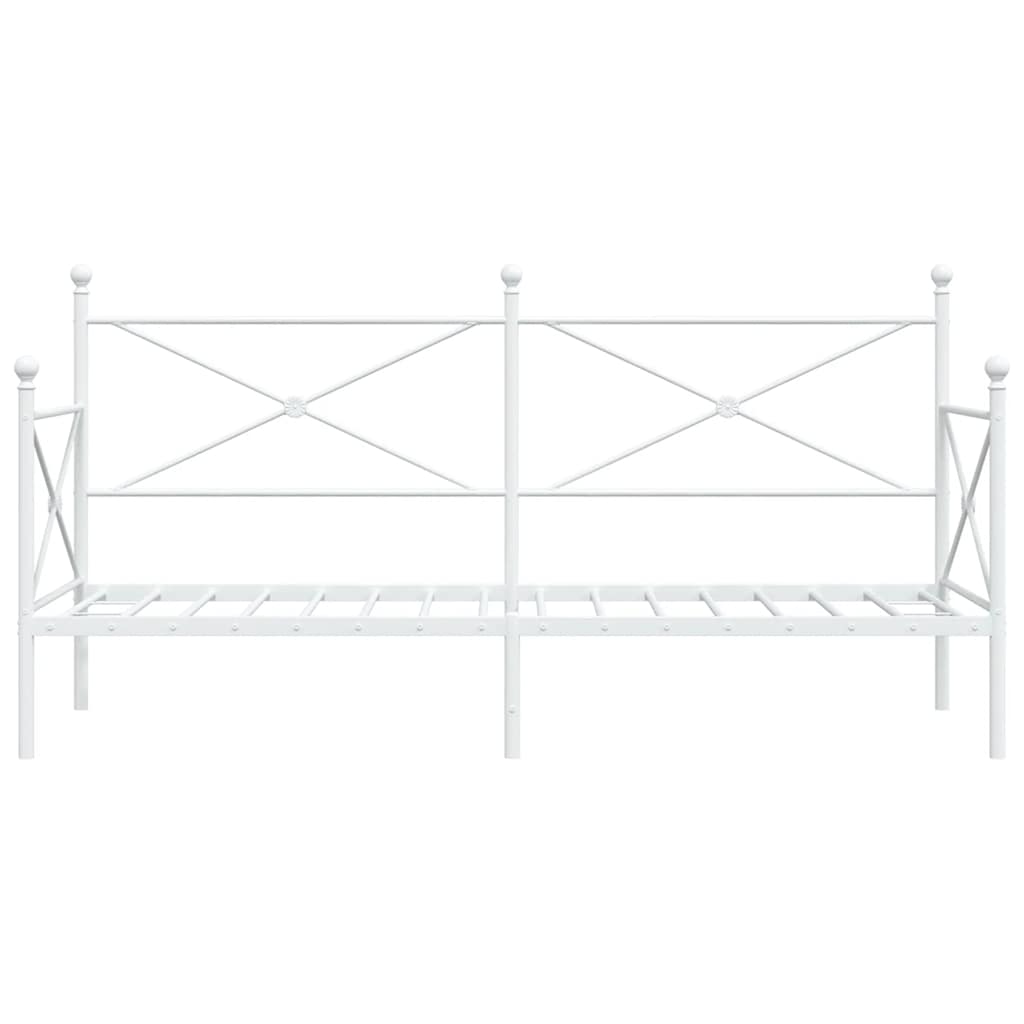 Dagbädd utan madrass vit 75x190 cm stål