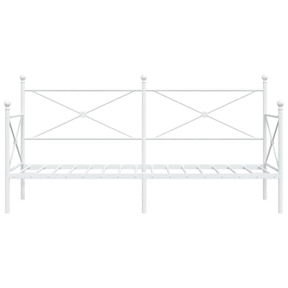 Dagbädd utan madrass vit 75x190 cm stål