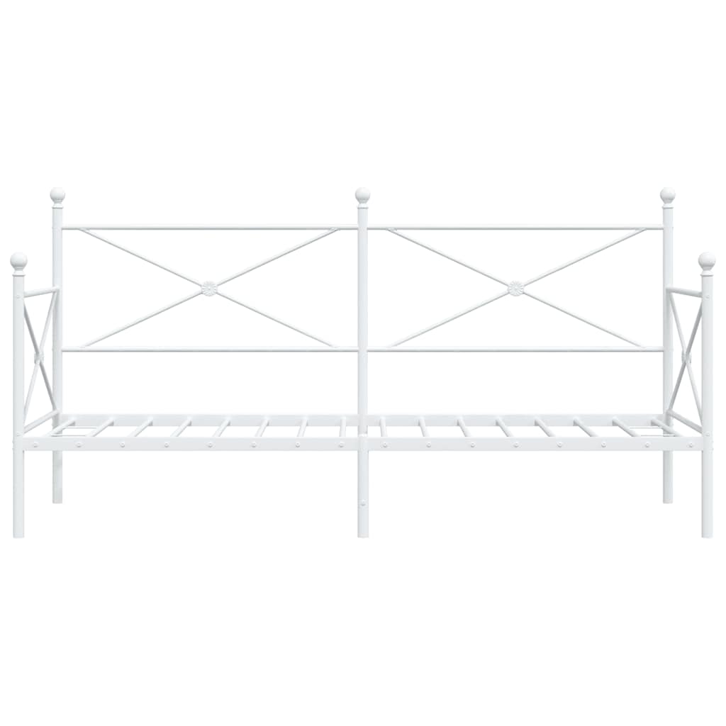 Dagbädd utan madrass vit 80x200 cm stål