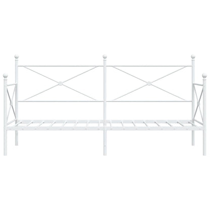 Dagbädd utan madrass vit 80x200 cm stål