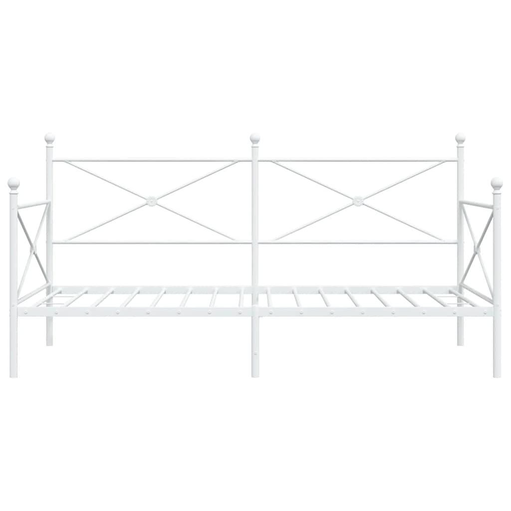 Dagbädd utan madrass vit 100x190 cm stål