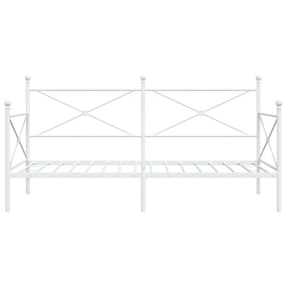 Dagbädd utan madrass vit 100x190 cm stål