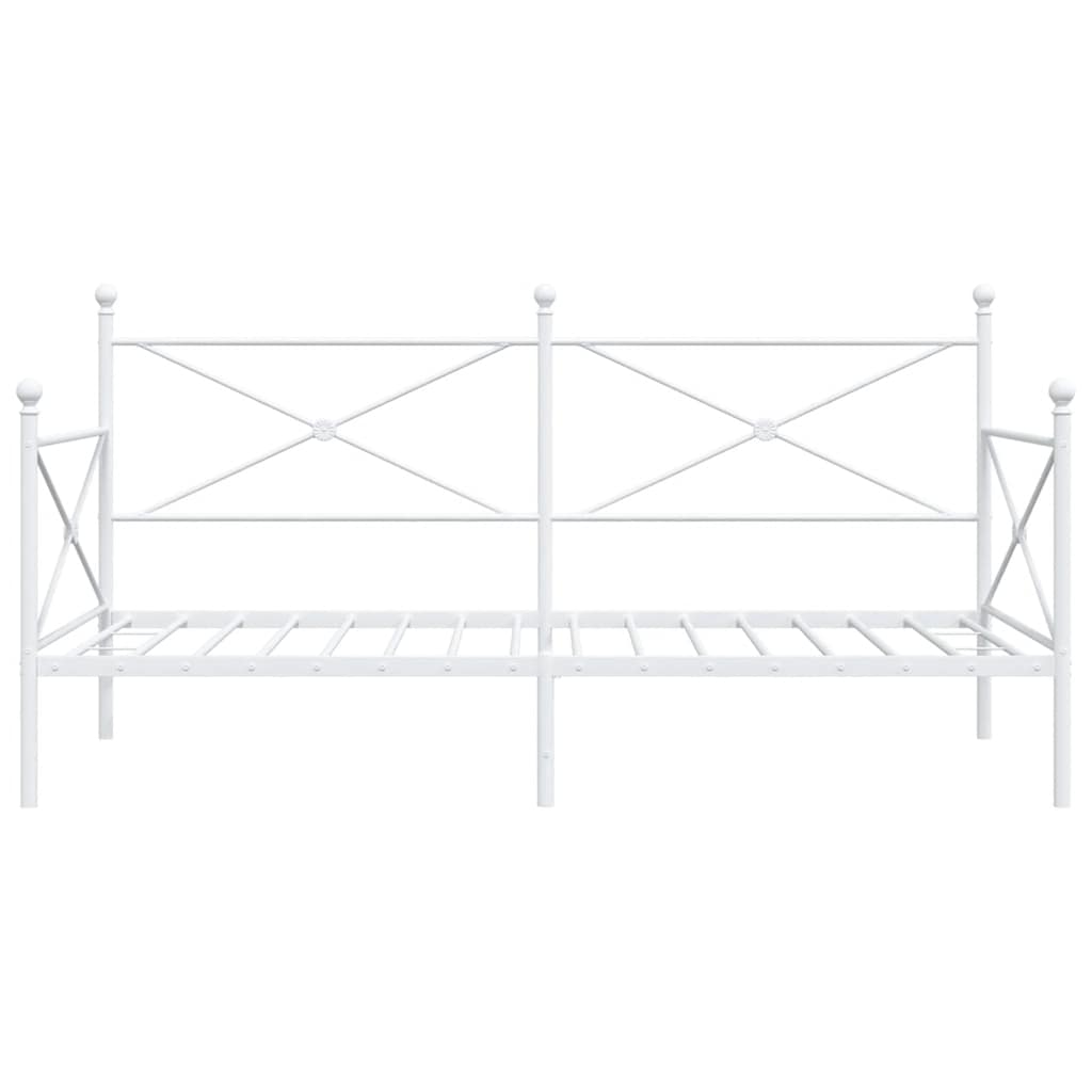 Dagbädd utan madrass vit 100x200 cm stål