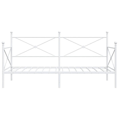 Dagbädd utan madrass vit 100x200 cm stål