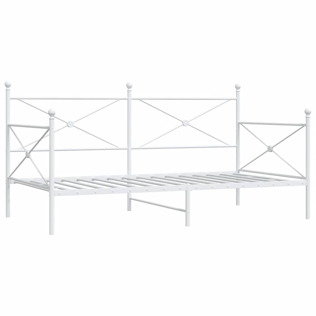 Dagbädd utan madrass vit 107x203 cm stål