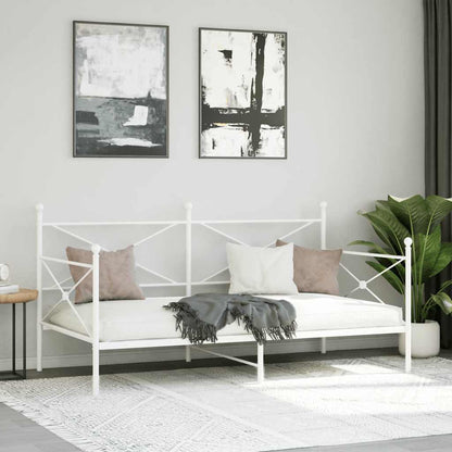 Dagbädd utan madrass vit 107x203 cm stål