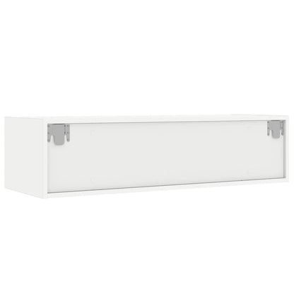 Tv-bänk med LED-belysning vit 100X35,5x25 cm