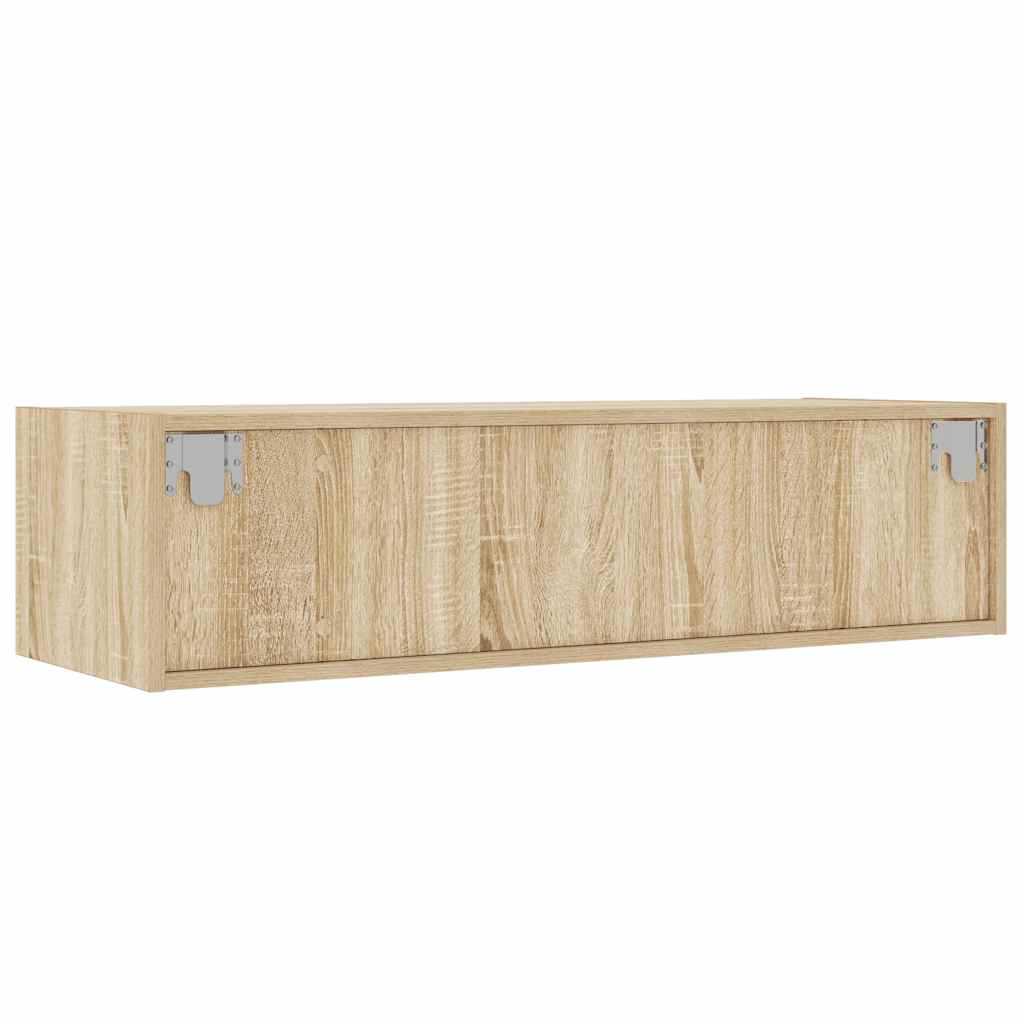 Tv-bänk med LED-belysning sonoma ek 100X35,5x25 cm