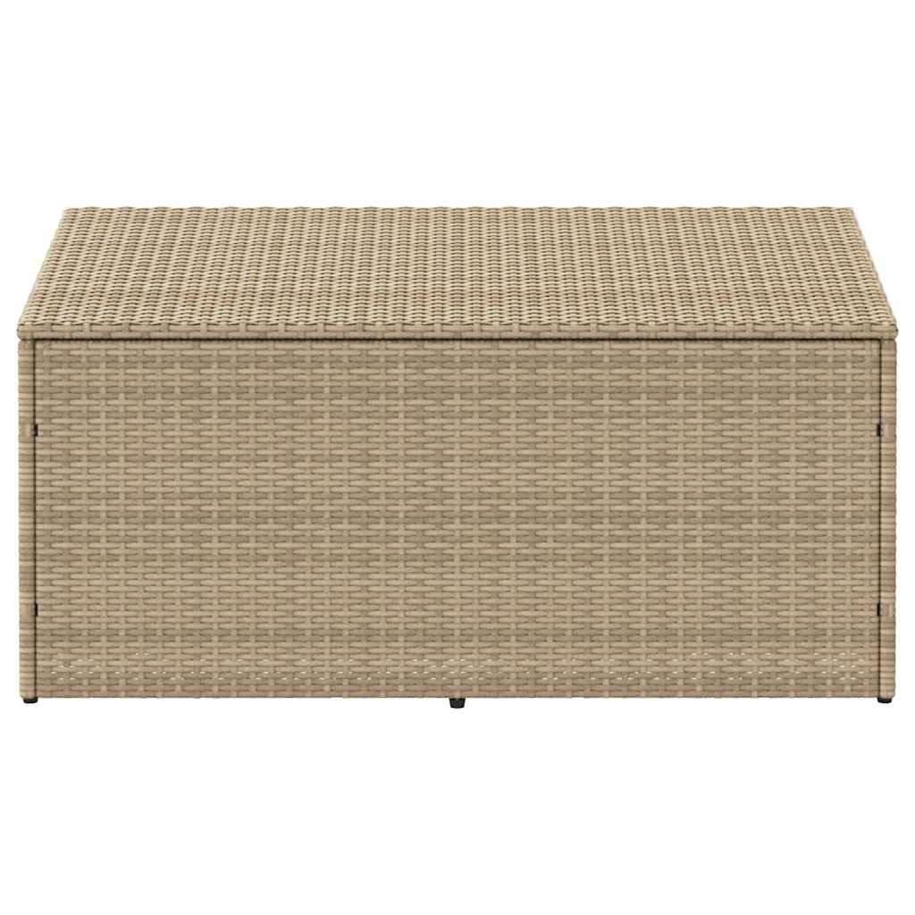 Förvaringslåda för trädgård beige 110x50x58 cm konstrotting