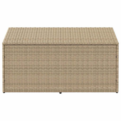 Förvaringslåda för trädgård beige 110x50x58 cm konstrotting