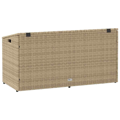 Förvaringslåda för trädgård beige 110x50x58 cm konstrotting