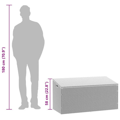 Dynbox ljusgrå 110x50x58 cm konstrotting