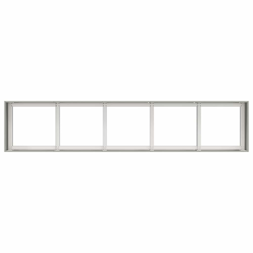 Trädgårdskruka 200x40x40 cm rostfritt stål