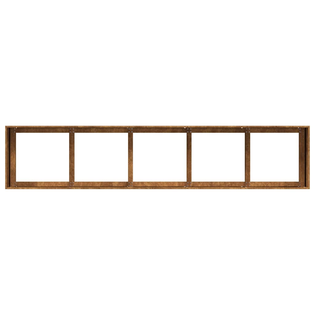 Planteringskärl rostig 200x40x40 cm väderbeständigt stål